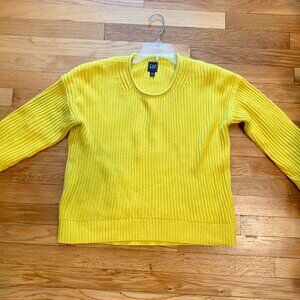 100% Cotton Rolled Neck Gap Sweater - Yellow - Small Petite